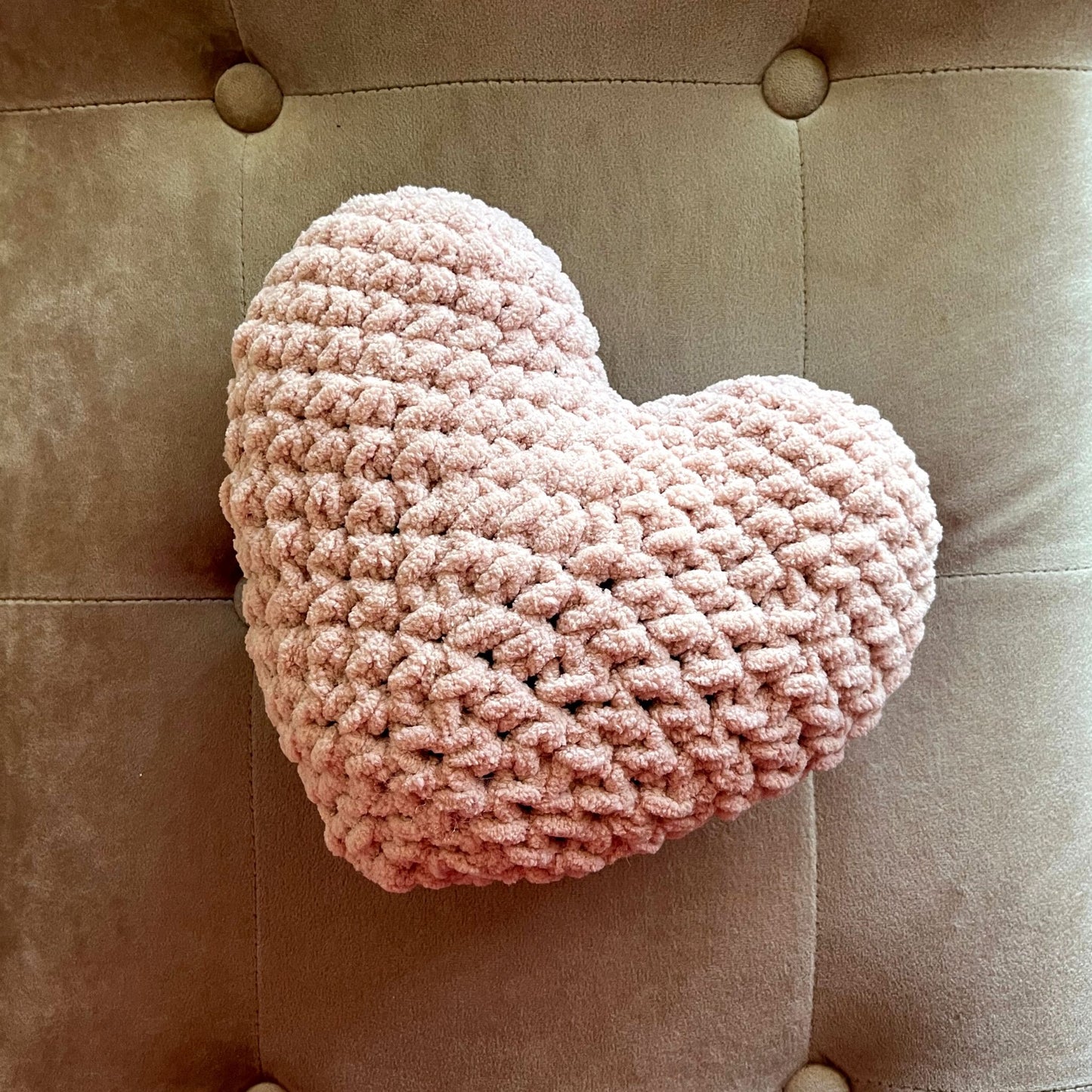 Crochet Heart Pillow | Handmade Home Decor Gift | Heart Plush | Amigurumi Crochet Heart