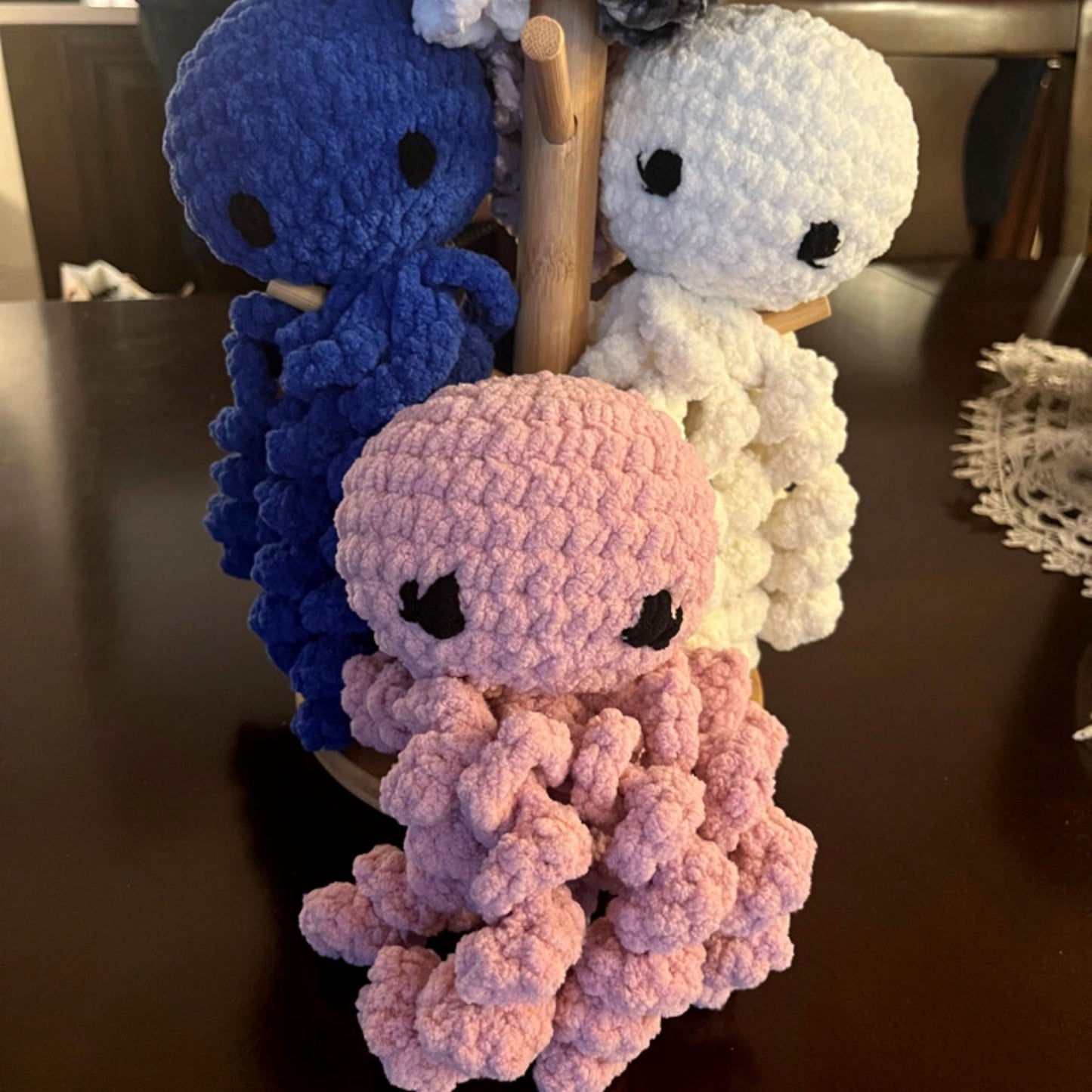 Handmade Plush Octopus Crochet Kids Toy Stuffed Animal