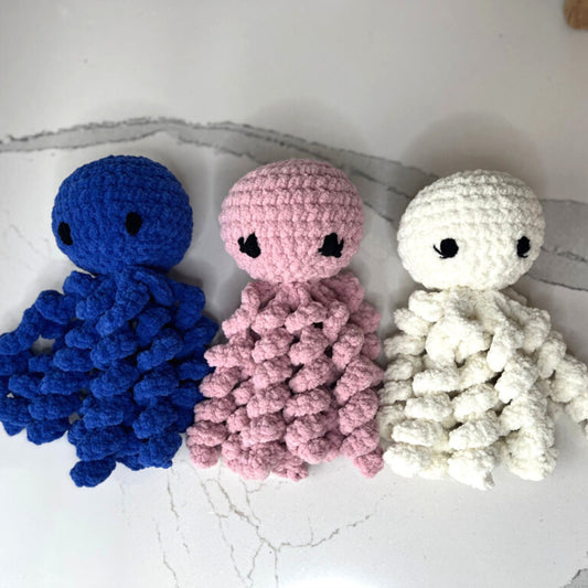 Handmade Plush Octopus Crochet Kids Toy Stuffed Animal