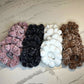 Handmade Crochet Velvet Scrunchies, Soft Stretch Hair Accessories, Velvet Scrunchie, Handmade Gift Idea