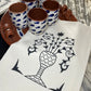 Pyrgi Chios Greek Kitchen Tea Towel Set | Sand Color Kitchen Decor