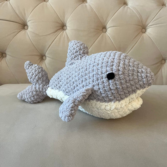 Crochet Shark Plush | Amigurumi Handmade Toy | Snuggly Underwater Friend | Under the Sea Stuffed Animal