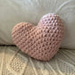 Crochet Heart Pillow | Handmade Home Decor Gift | Heart Plush | Amigurumi Crochet Heart