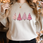 Pink Christmas Sweatshirt | Gift for Her | Christmas Gift Idea | Holiday Party Shirt | Pink Christmas Tree Sweatshirt | Crewneck Shirt