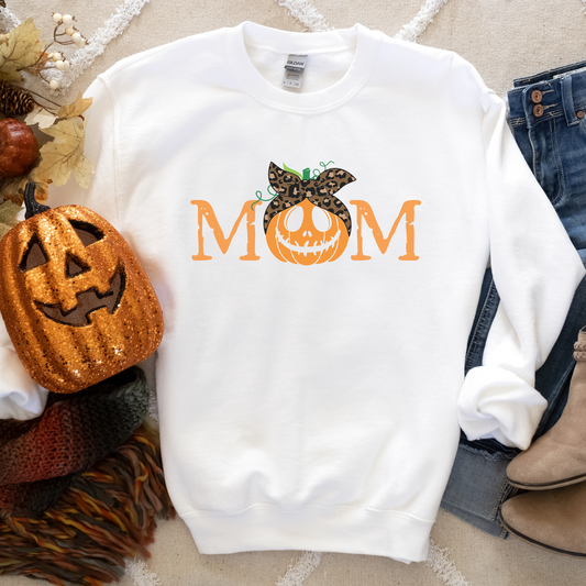 MOM Pumpkin Sweatshirt | Halloween Crewneck | Gifts for Her | Fall | Autumn