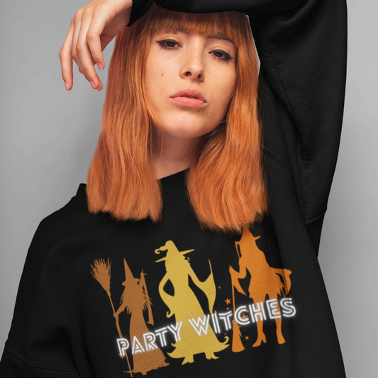 Party Witches | Crewneck Halloween Sweatshirt | Fall Gift Ideas for Her | Spooky Fall Crew | Hocus Pocus Sanderson Sisters