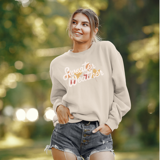 Sweater Weather | Cute Fall Sweatshirt | Crewneck Sweatshirt | Fall Graphic Shirt | Fall