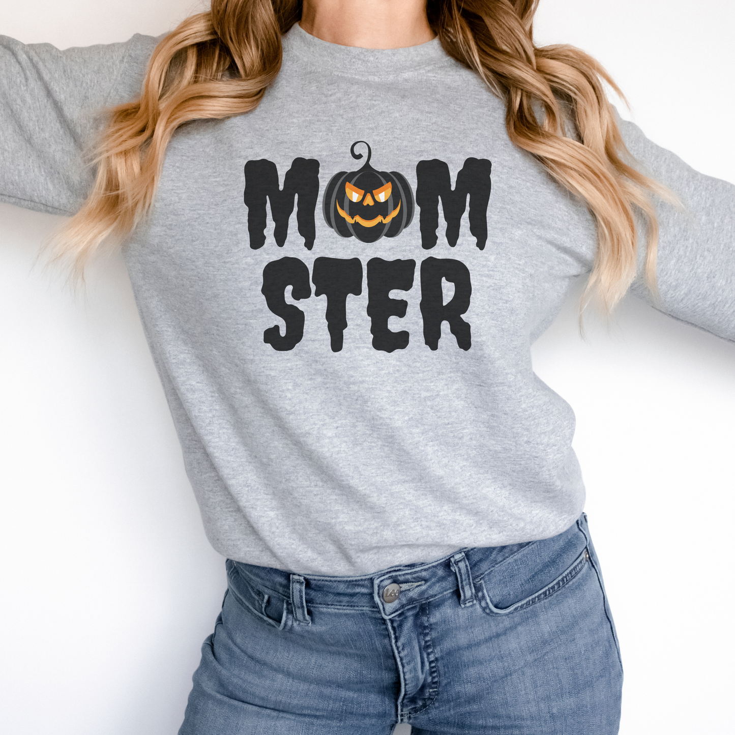 Mommy and Me Halloween Sweatshirt | Momster Crewneck | Little Monster Sweatshirt | Funny Pumpkin Shirt | Fall | Halloween Humor