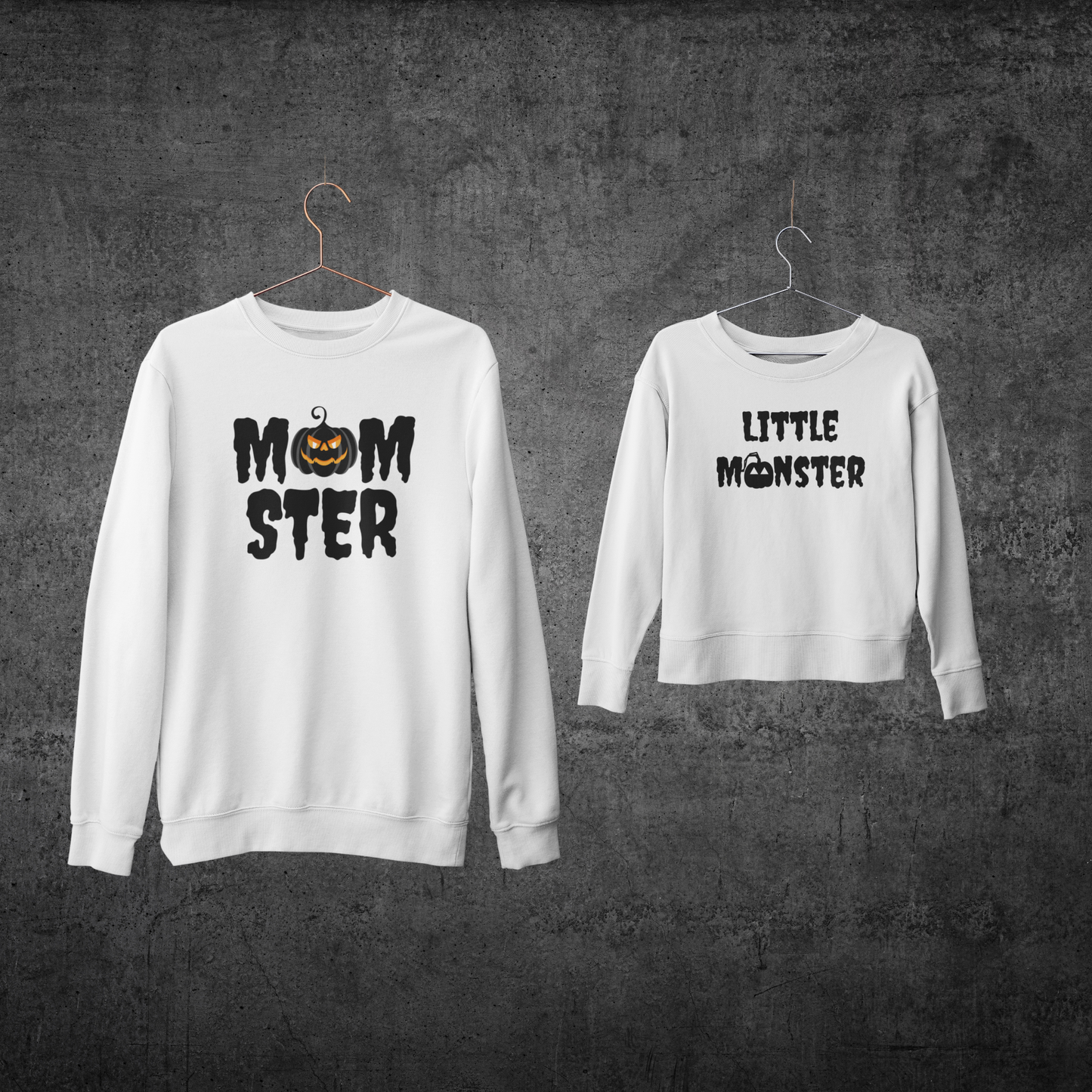 Mommy and Me Halloween Sweatshirt | Momster Crewneck | Little Monster Sweatshirt | Funny Pumpkin Shirt | Fall | Halloween Humor