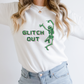 Glitch Out | Skeleton Crewneck Sweatshirt | Graphic Spooky Theme Shirt | Halloween | Fall