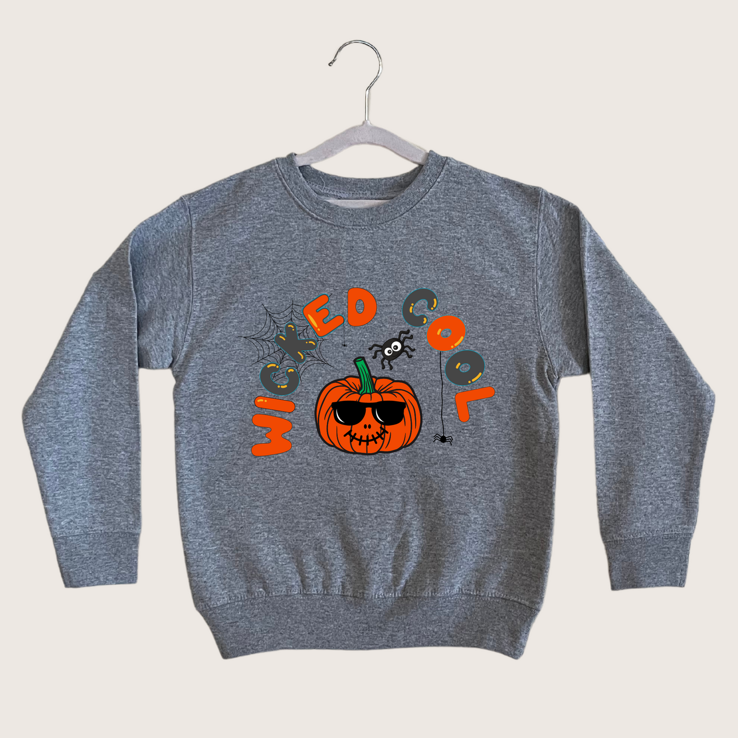 Wicked Cool Sweatshirt | Toddler & Youth Crewneck | Halloween Fleece Sweatshirt for Kids | Fall