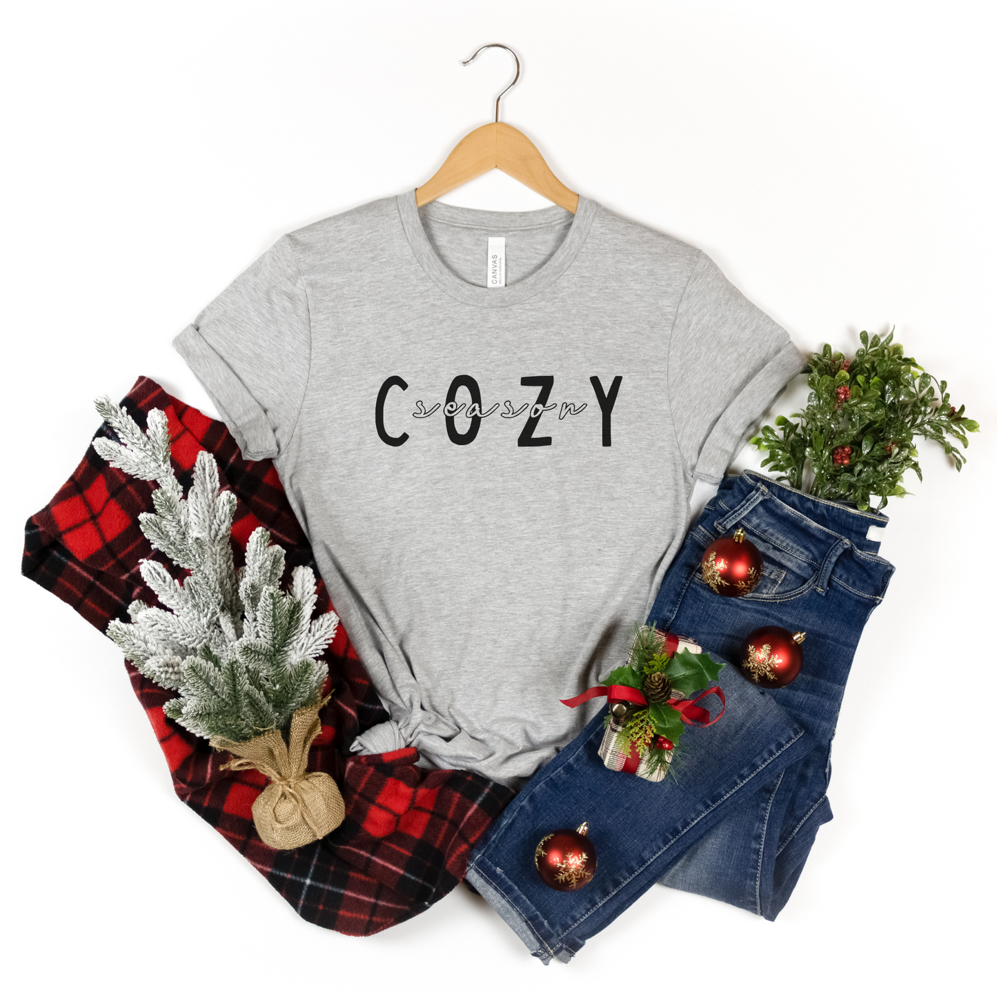 Cozy Season Sweatshirt | Christmas Crewneck | Gift for Her | Holiday Outfit | Cold Winter Night Sweatshirt | Cozy Pajama Top