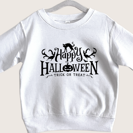 Happy Halloween Kids Crewneck | Trick or Treat Sweatshirt | Halloween Gift