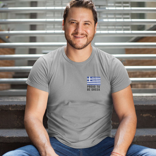 Proud to be Greek Chest Print Unisex Shirt